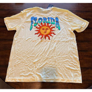 Florida Where I’m From T Shirt Size Extra Large The Sunshine State Yellow NWT